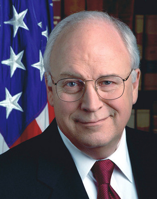 Dick Cheney wood print