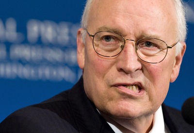 Dick Cheney poster with hanger