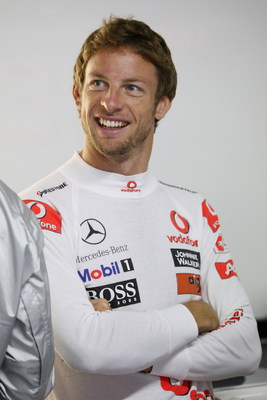 Jenson Button poster with hanger