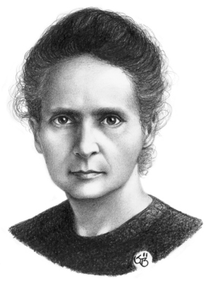 Marie Curie canvas poster
