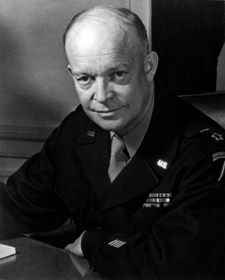Dwight D. Eisenhower poster with hanger