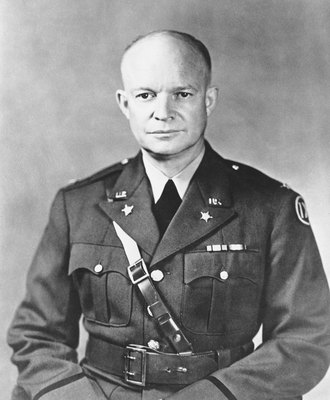 Dwight D. Eisenhower metal framed poster