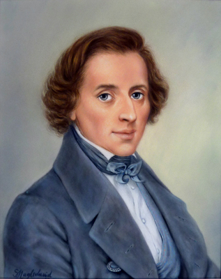 Frederic Francois Chopin canvas poster