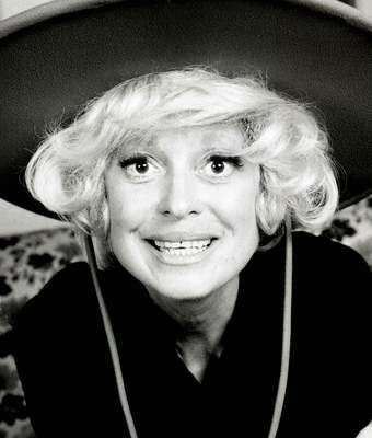 Carol Channing poster with hanger