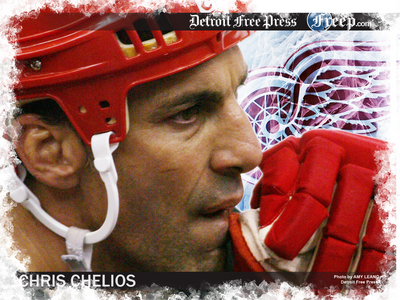 Chris Chelios poster with hanger