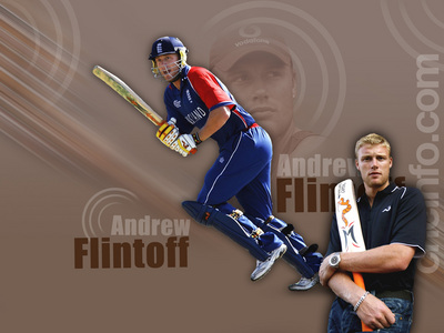 Andrew Flintoff poster with hanger