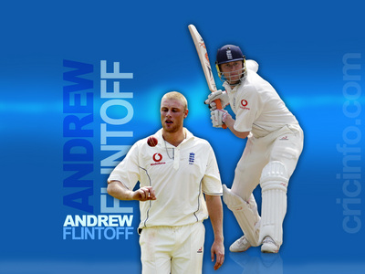 Andrew Flintoff poster with hanger