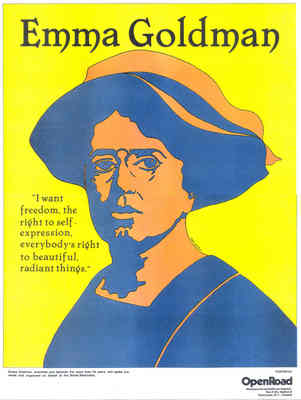 Emma Goldman metal framed poster