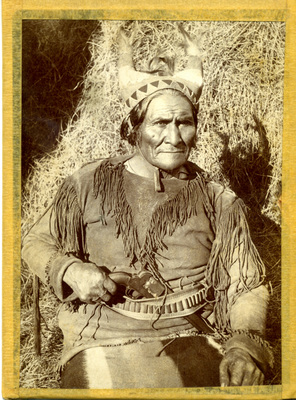 Geronimo wooden framed poster