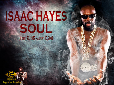 Isaac Hayes metal framed poster
