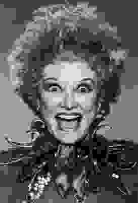Phyllis Diller poster with hanger
