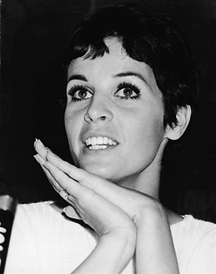 Claudine Longet poster with hanger