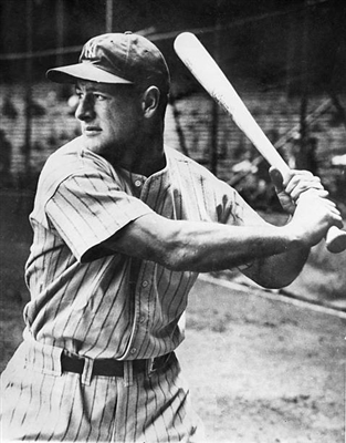 Lou Gehrig poster with hanger