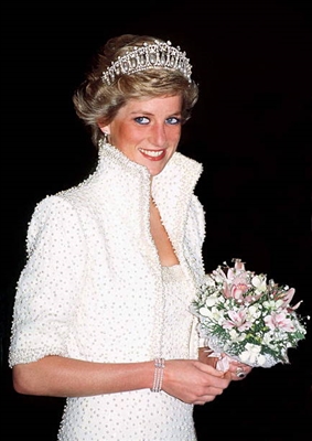Princess Diana poster with hanger