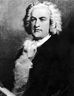 Johann Sebastian Bach poster with hanger