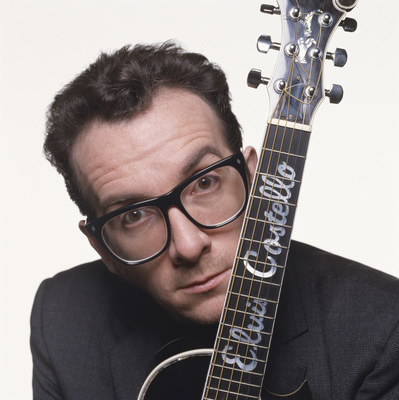 Elvis Costello poster with hanger