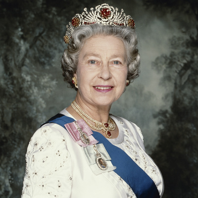 Queen Elizabeth II wood print