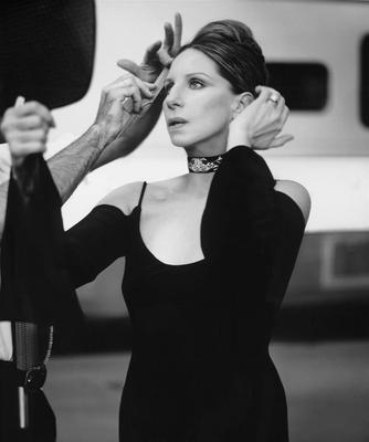 Barbra Streisand poster with hanger