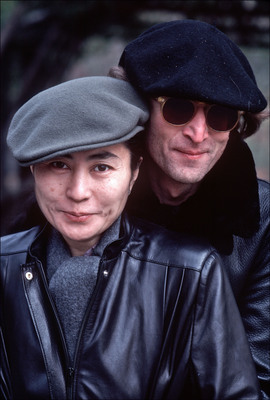 John Lennon and Yoko Ono poster with hanger