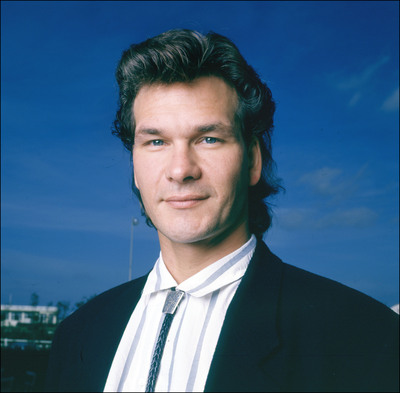 Patrick Swayze poster with hanger