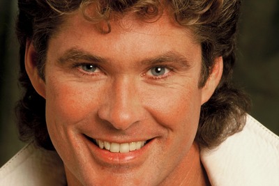 David Hasselhoff poster with hanger