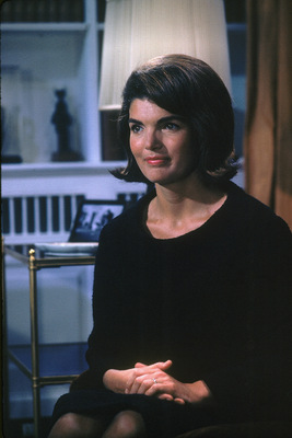 Jacqueline Kennedy Onassis poster with hanger