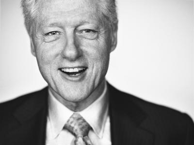 Bill Clinton poster with hanger