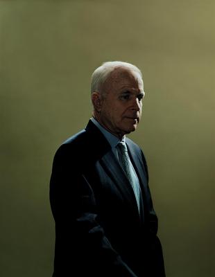John McCain wooden framed poster