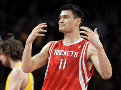 Yao Ming wooden framed poster