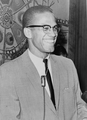 Malcolm X metal framed poster