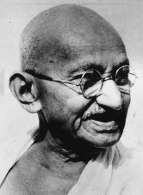 Mahatma Gandhi metal framed poster