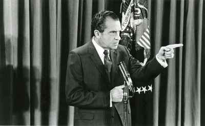 Richard Nixon poster with hanger