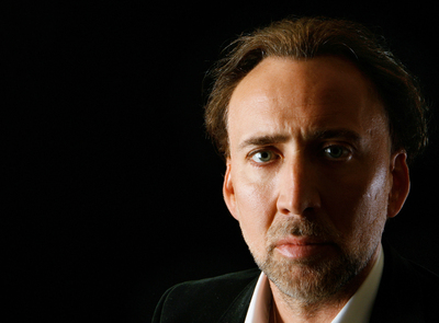 Nicolas Cage poster with hanger