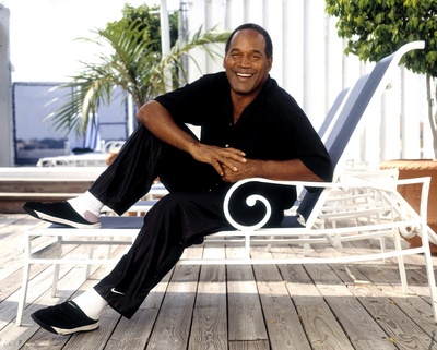 O.J. Simpson poster with hanger