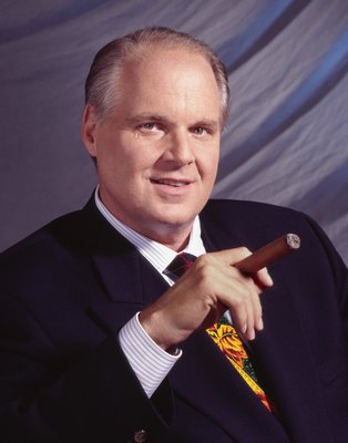 Rush Limbaugh poster with hanger