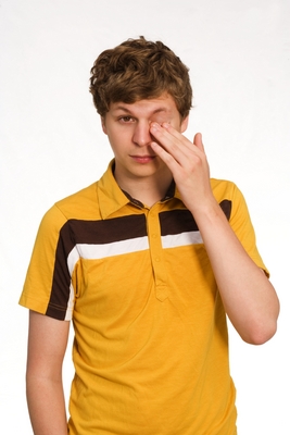 Michael Cera poster with hanger