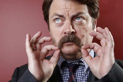 Nick Offerman poster with hanger