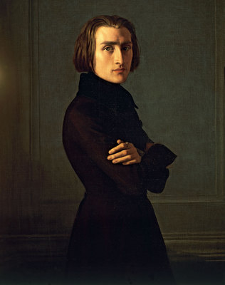 Franz Liszt wooden framed poster