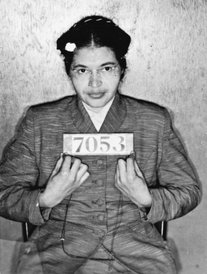 Rosa Parks metal framed poster
