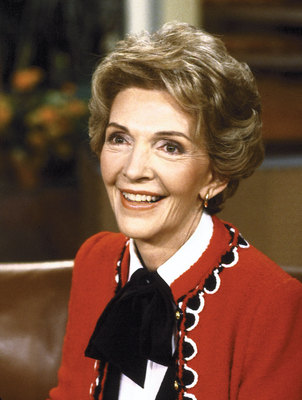 Nancy Reagan poster with hanger