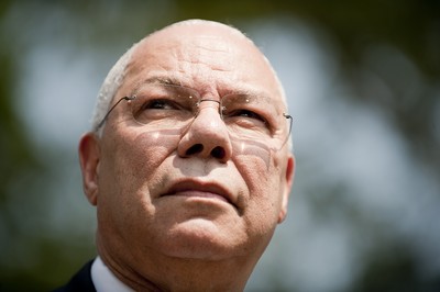 Colin Powell wooden framed poster