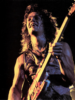 Eddie Van Halen metal framed poster