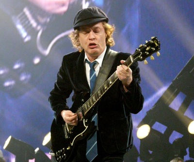 Angus Young wooden framed poster