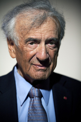 Elie Wiesel poster with hanger