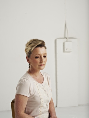 Lesley Manville poster with hanger