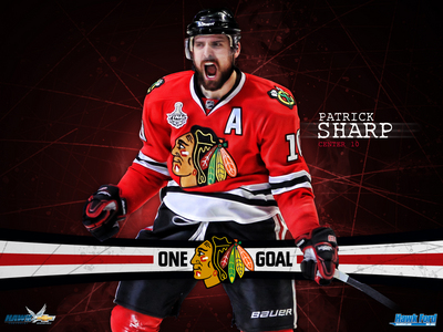 Patrick Sharp poster with hanger