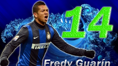 Fredy Guarin wooden framed poster
