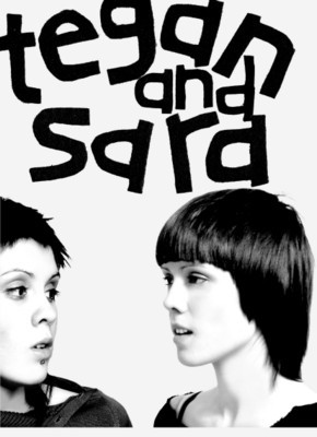 Tegan and Sara poster with hanger