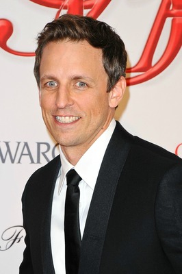 Seth Meyers poster with hanger