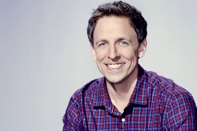 Seth Meyers poster with hanger